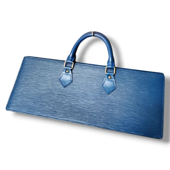 LOUIS VUITTON Toledo Blue Vintage 90s Epi Sac Triangle M52095 - Picture 3 of 13